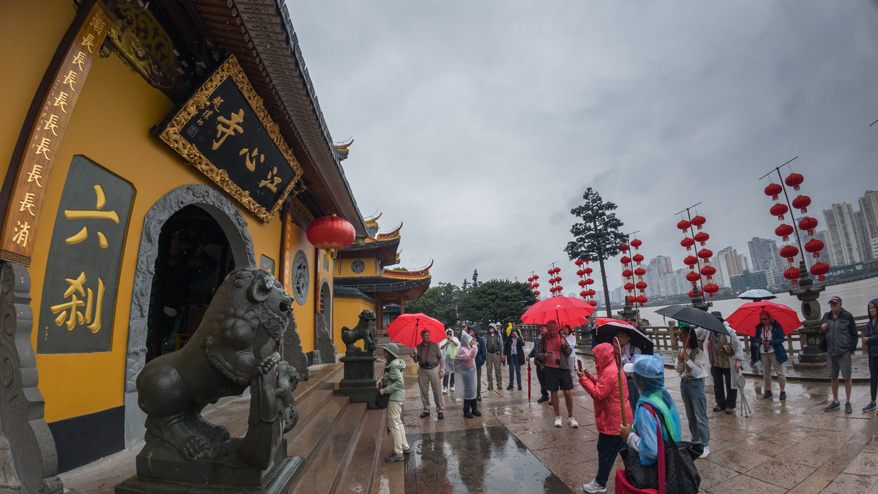 逛江心嶼觀南戲博物館 百名外籍游客“嬉”溫州